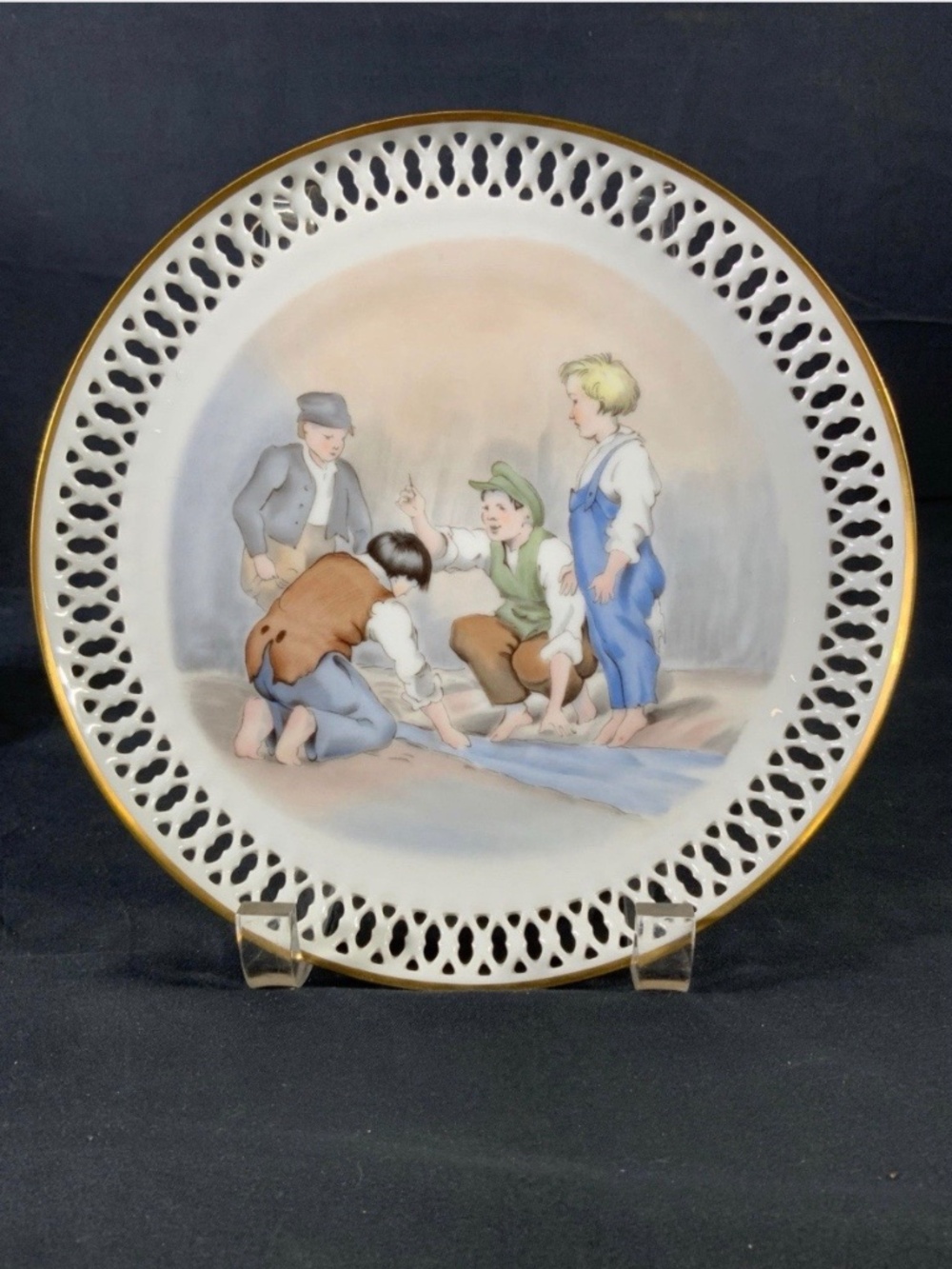 RARE 1970s Darning Needle Bing & Grondahl Hans Christian Andersen Plate 8.25 in